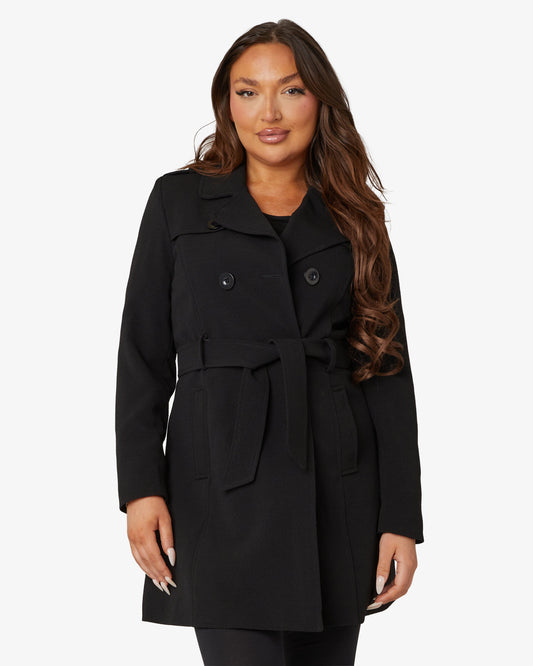 Trench-coat militaire croisé printemps/été (9049-SP)