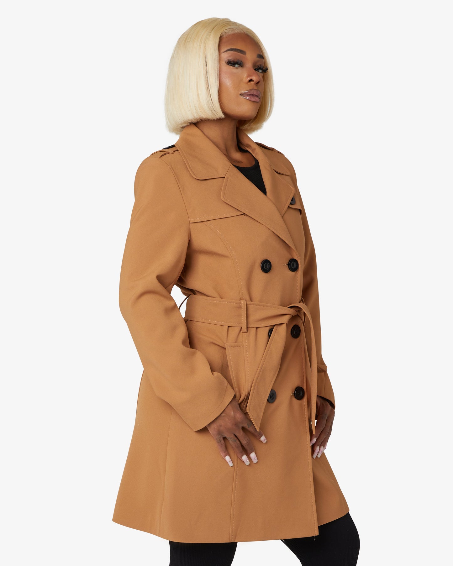Zweireihiger Militär-Trenchcoat für Frühling/Sommer (9049-SP)