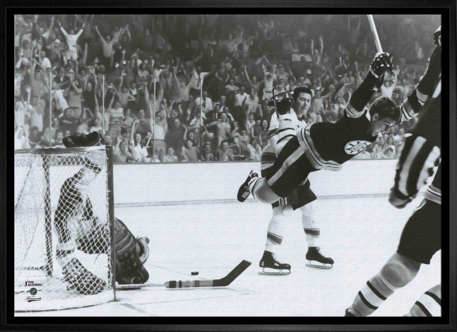 Bobby Orr 20x29 Framed Canvas Bruins The Goal-H - www.Shopthatapp.com