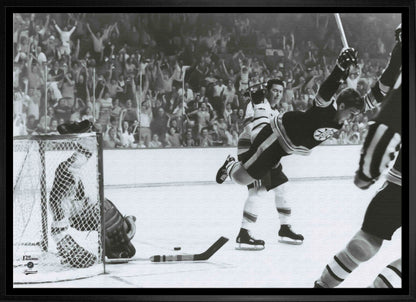 Bobby Orr 20x29 Framed Canvas Bruins The Goal-H - www.Shopthatapp.com