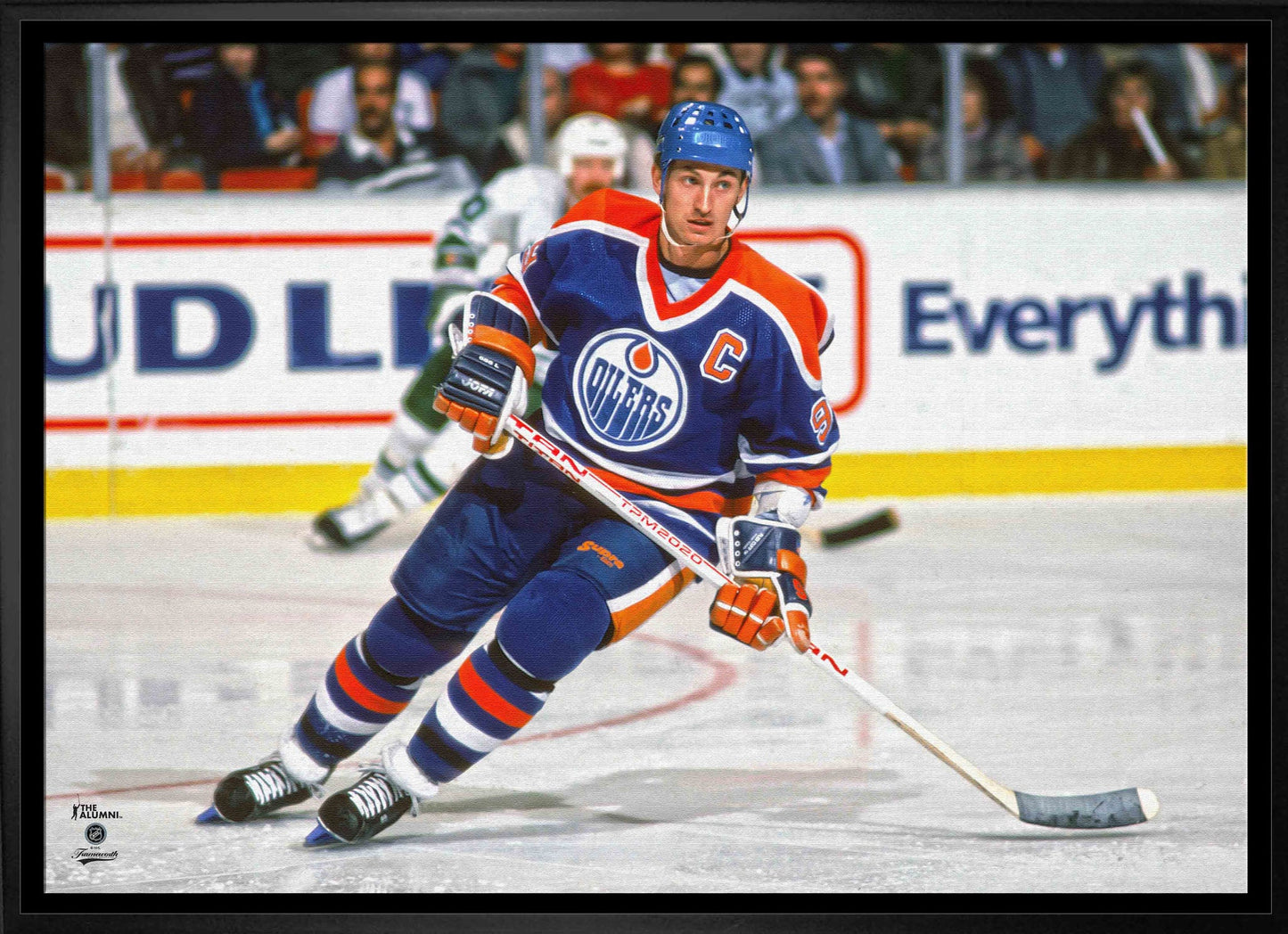 Wayne Gretzky 20x29 Framed Canvas Oilers Action-H - www.Shopthatapp.com