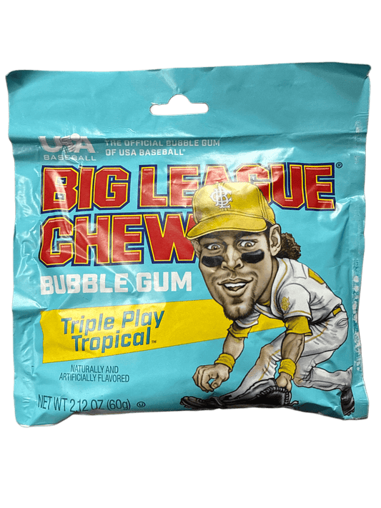 Big League Chew Bubble Gum Triple Play Tropical Flavour 60G - U.S Edition - www.Shopthatapp.com