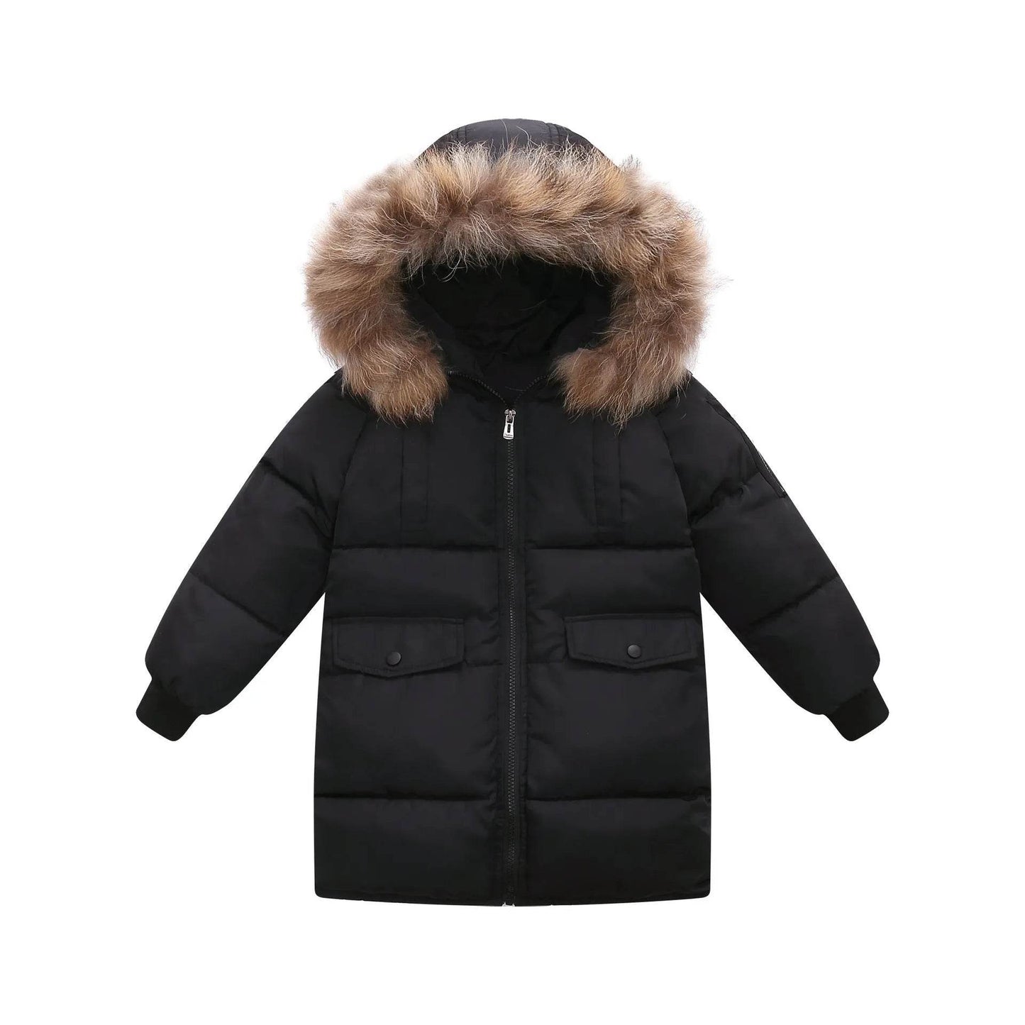 Children's Down And Wadded Jacket Camouflage Fur Collar Detachable Thickened Warm - www.Shopthatapp.com