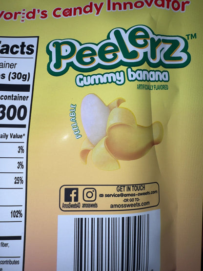 Amos Peelerz Gummy Banana 85G - U.S Edition - www.Shopthatapp.com