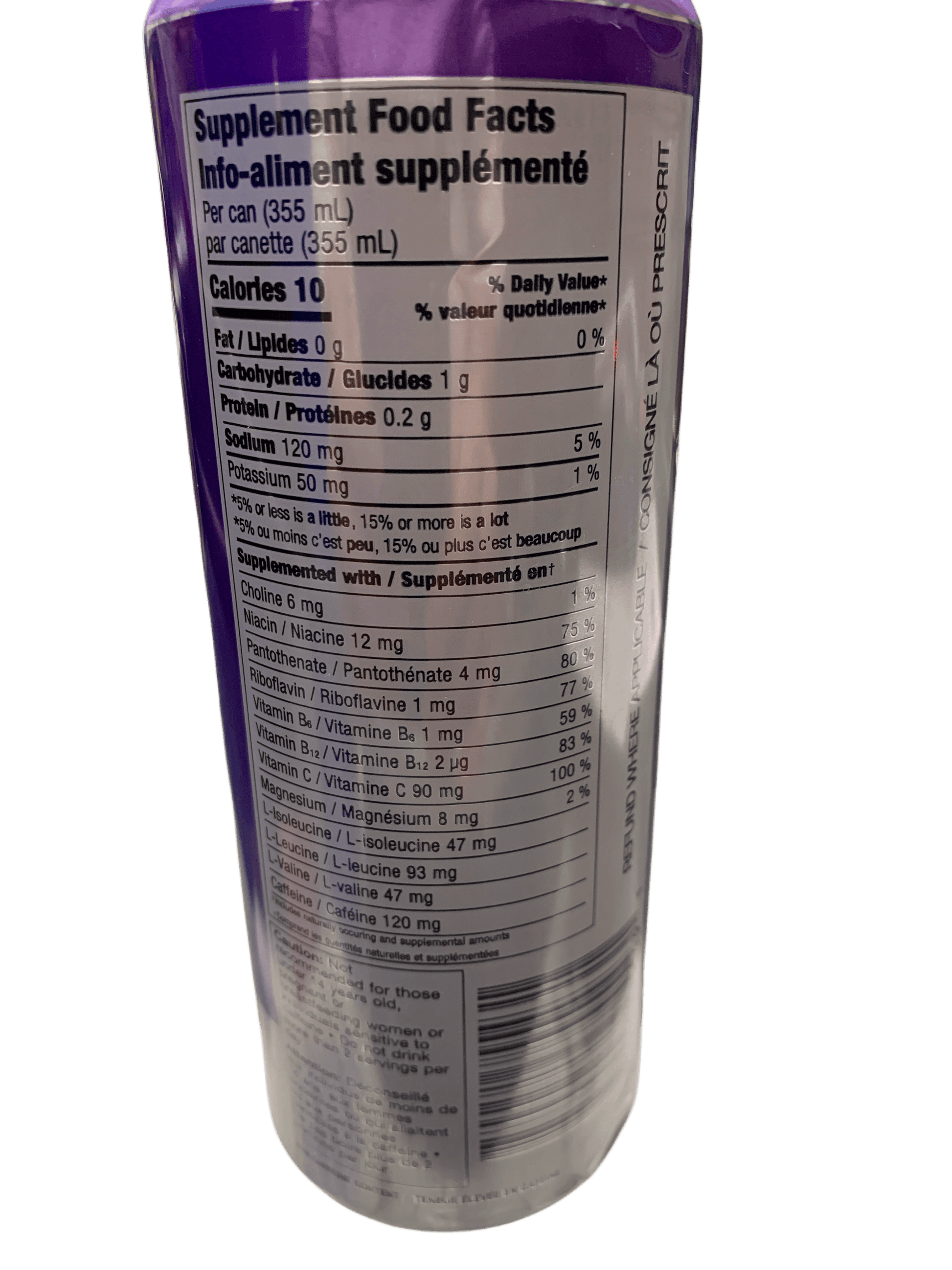 ZOA Frosted Grape Zero Sugar Energy Drink 355ML - U.S Edition - www.Shopthatapp.com