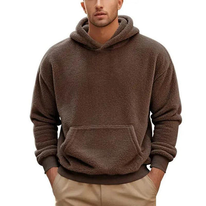Fall Winter Fleece Plush thick Hoodie Pullover tops for men - www.Shopthatapp.com