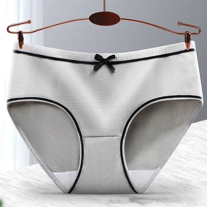 Women's Fashion Casual Threaded Mid-rise Shorts underpant 8pcs - www.Shopthatapp.com