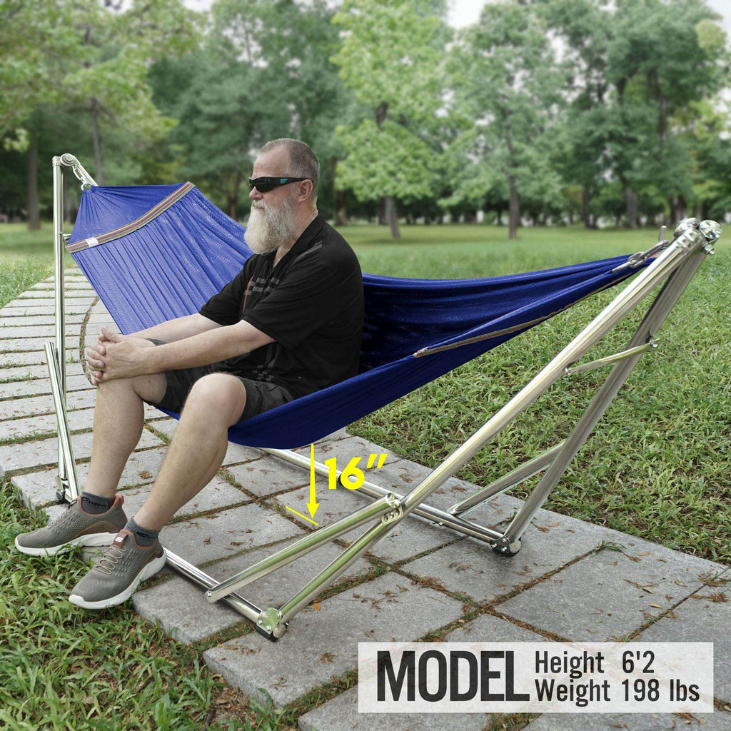 Tranquillo Original Stainless Steel Hammock Stand - www.Shopthatapp.com
