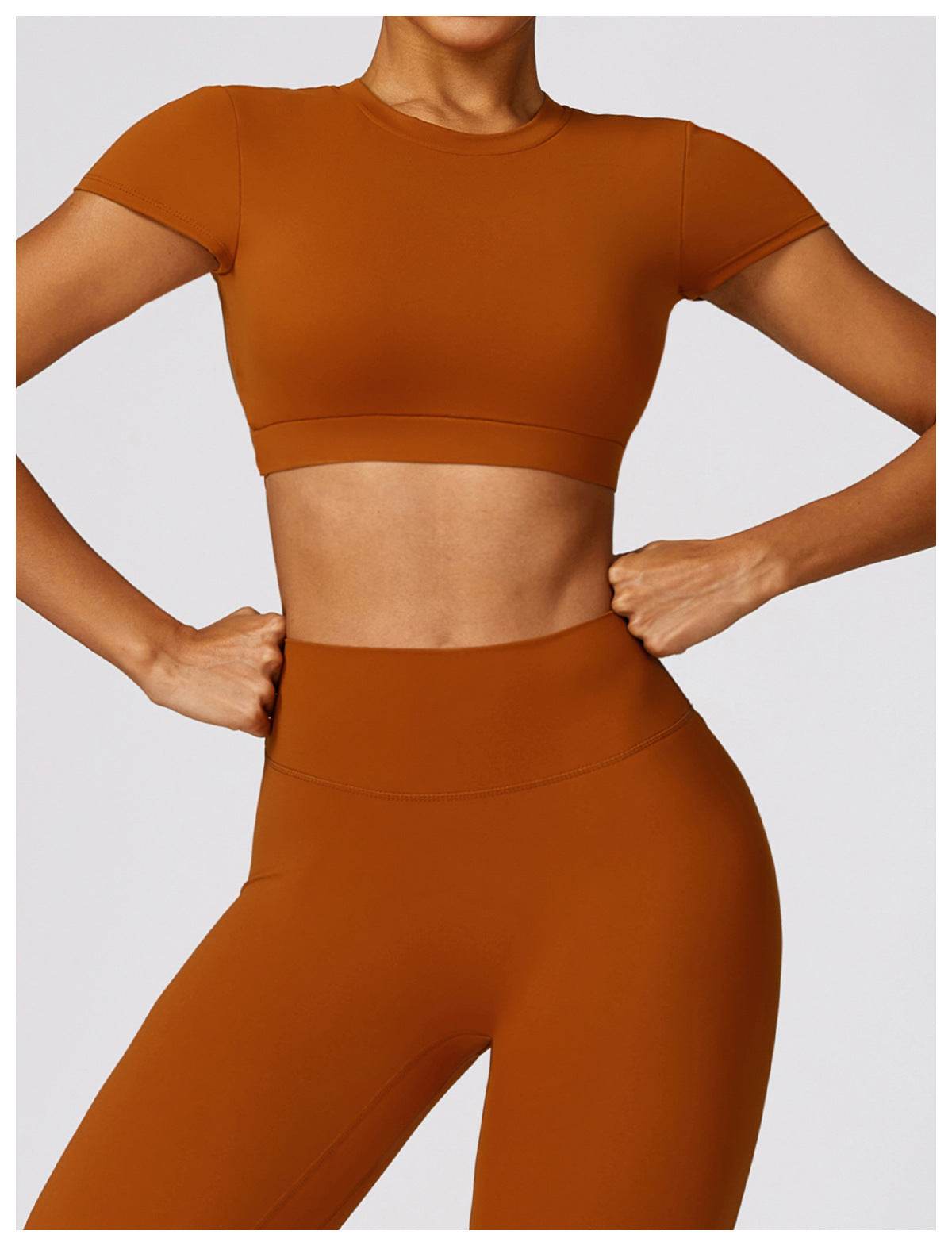 Women 2pcs Workout Gym Outfit Sport Running Fitness wear Pant and crop Top - www.Shopthatapp.com