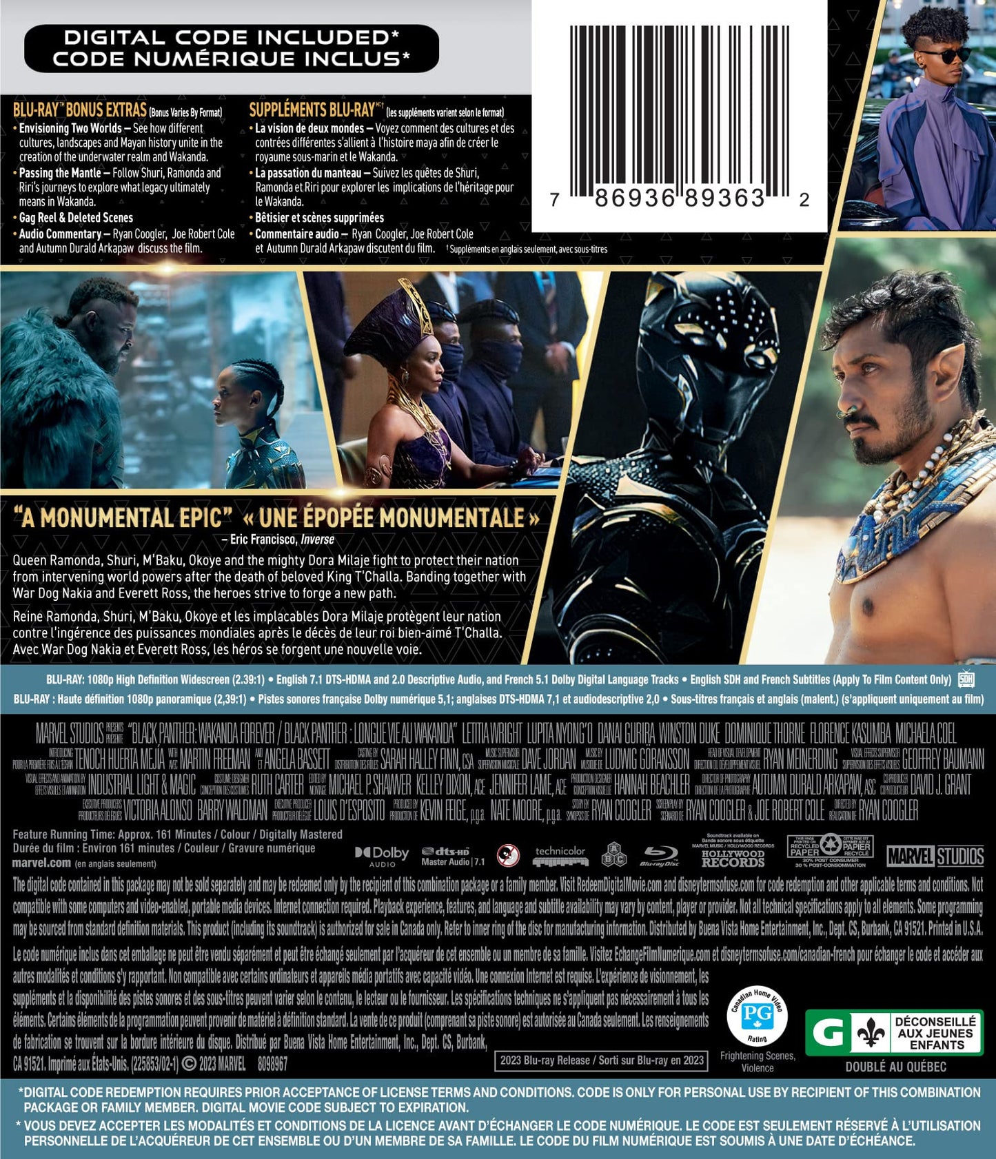 Black Panther: Wakanda Forever [Blu-ray] (Bilingual) - www.Shopthatapp.com