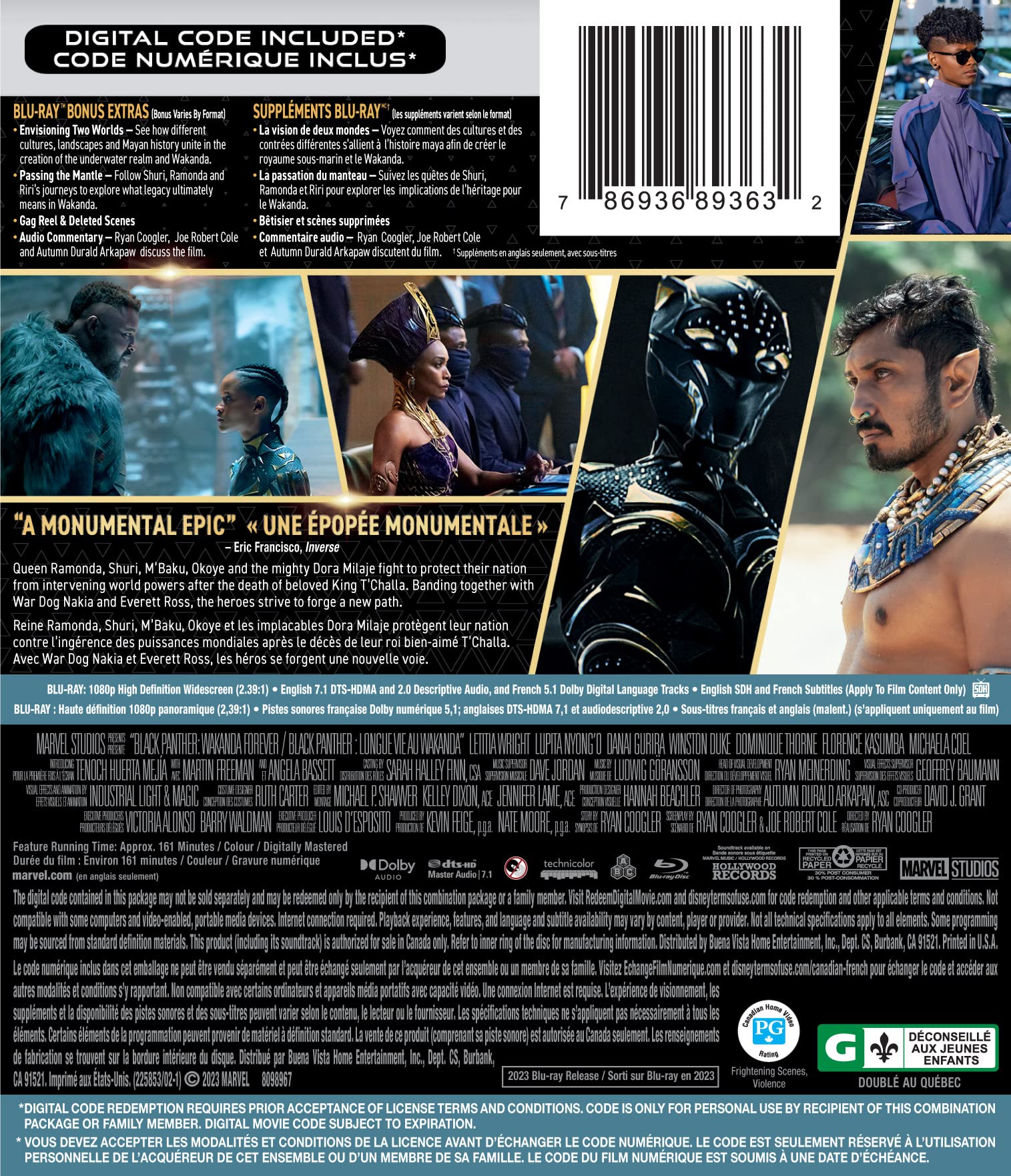 Black Panther: Wakanda Forever [Blu-ray] (Bilingual) - www.Shopthatapp.com