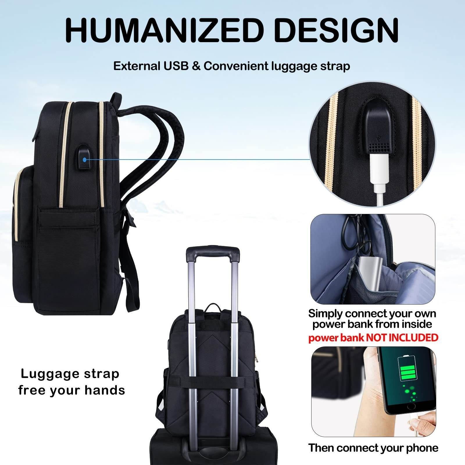 Plain Large Capacity College and High School Backpack - www.Shopthatapp.com