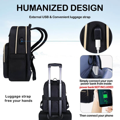 Plain Large Capacity College and High School Backpack - www.Shopthatapp.com