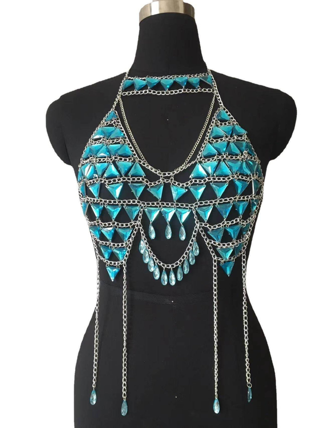 Rhinestone Lingerie – Tassel Fringe Body Chain Accessory for Nightclub - www.Shopthatapp.com