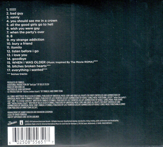 Billie Eilish / When We All Fall Asleep, Where Do We Go? (International Repack) - CD - www.Shopthatapp.com
