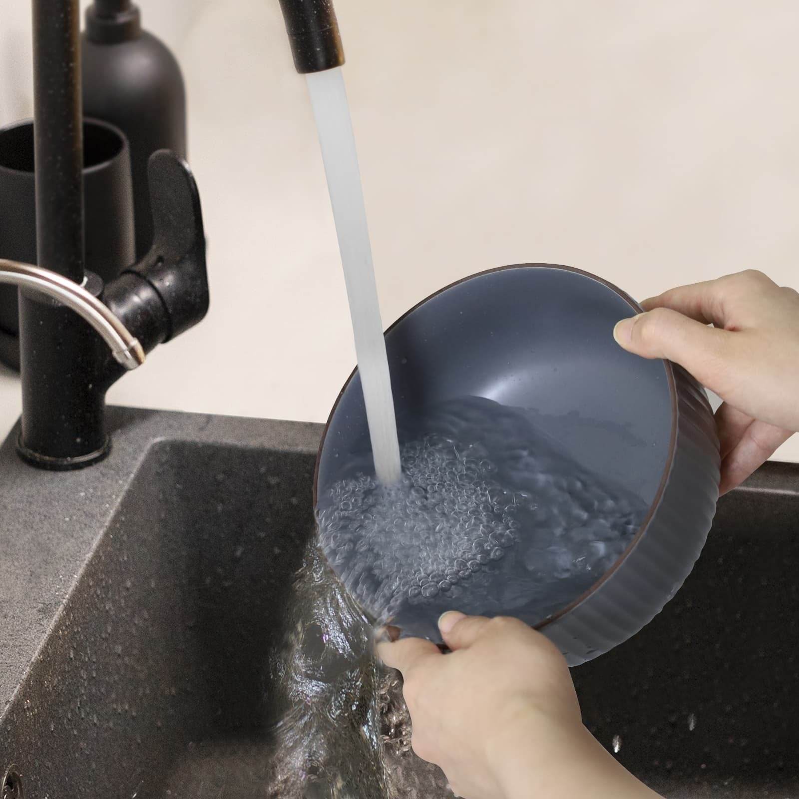 Ceramic Bowls For Kitchen, 46oz Bowl Set Of 4 For Cereal, Salad, Pasta, Soup, Dessert, Serving Dishwasher, Microwave And Oven Safe - www.Shopthatapp.com