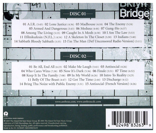 Anthrax / Anthrology: No Hit Wonders 1985-1991 (2CD) - CD (Used)