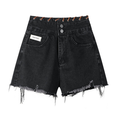 High Waisted Wide Leg Denim Shorts For Women - www.Shopthatapp.com
