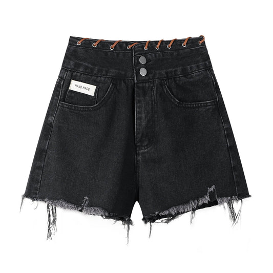 High Waisted Wide Leg Denim Shorts For Women - www.Shopthatapp.com