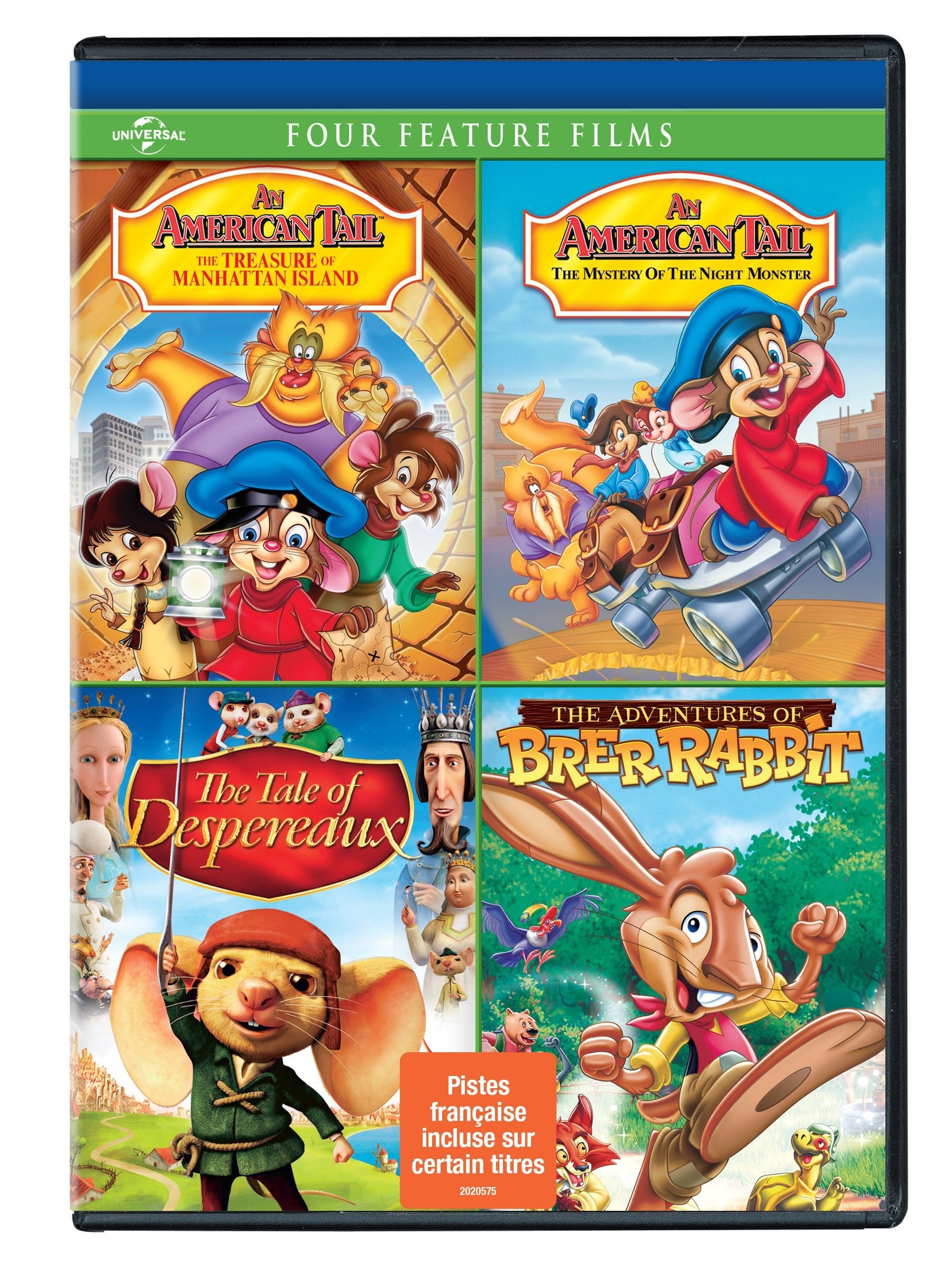 American Tail:The Mystery of the Night Monster / The Tale of Despereaux / The Adventures of Brer Rabbit Family Fun Pack [DVD] (Bilingual) - www.Shopthatapp.com