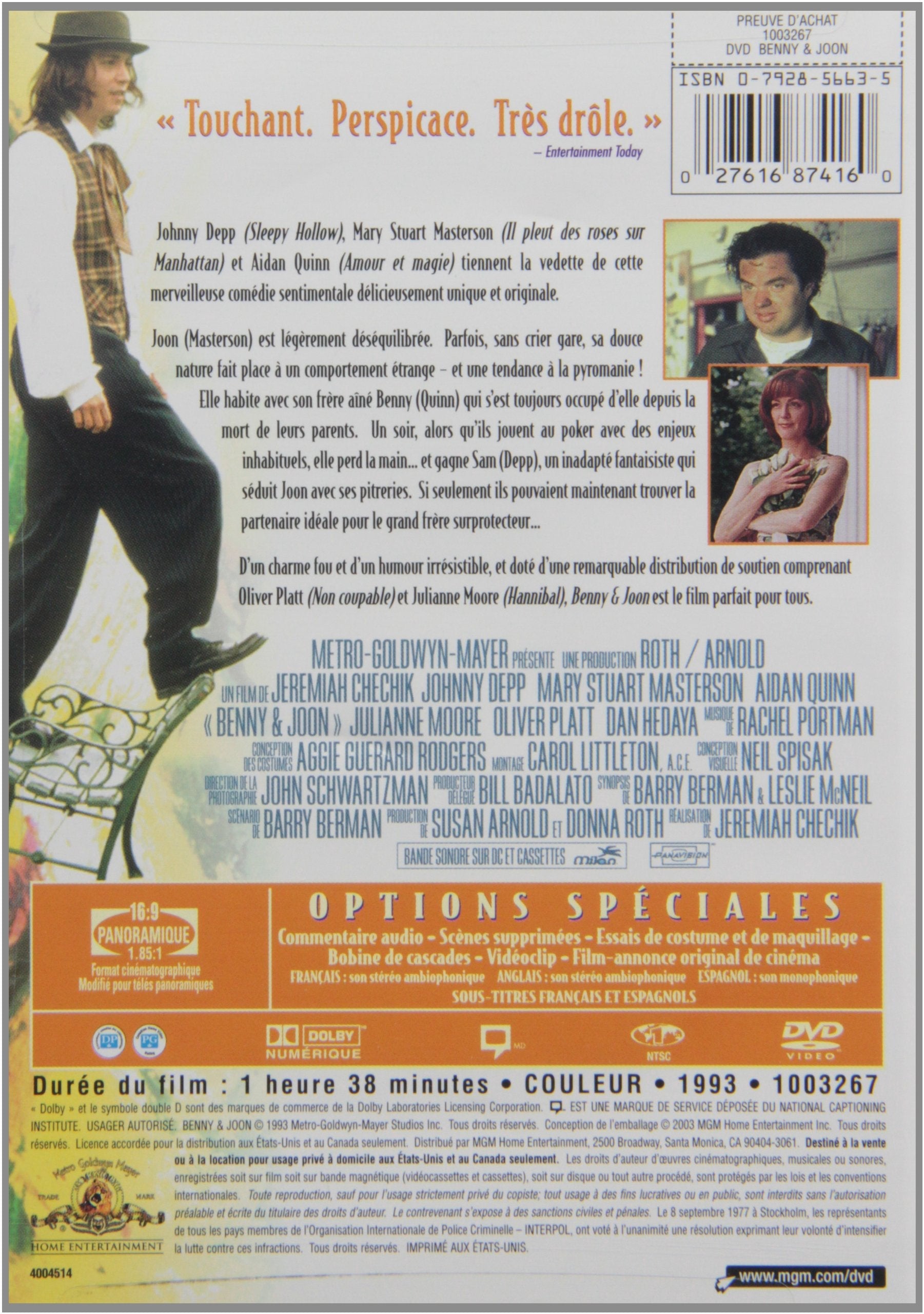 Benny & Joon - DVD (Used) - www.Shopthatapp.com