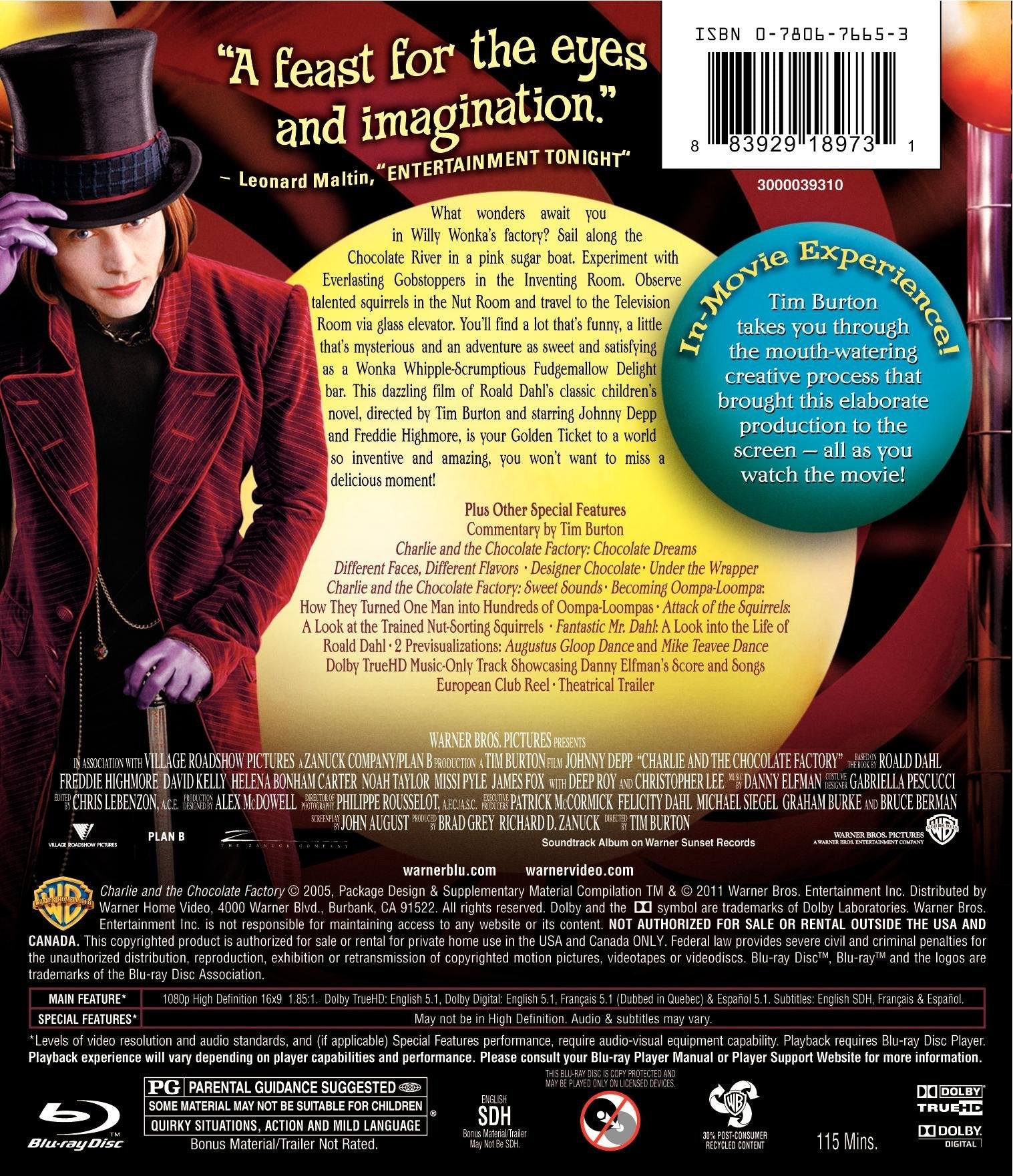Charlie and the Chocolate Factory - Blu-Ray - www.Shopthatapp.com