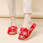 Christmas Tree Home Slippers Fashion Floor Bedroom Open-toe Plush Slippers For Women Fuzzy House Shoes - www.Shopthatapp.com