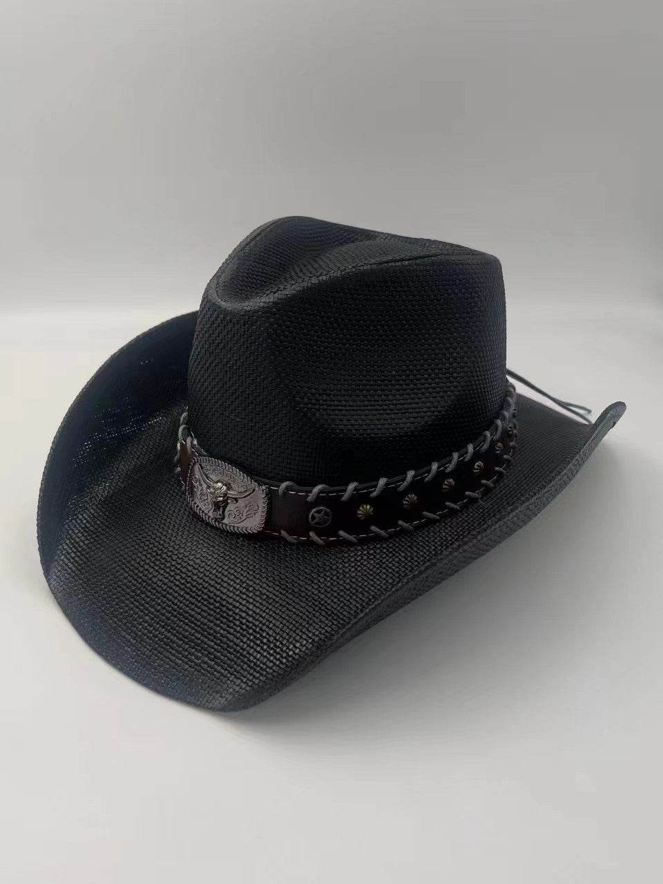 Summer Outdoor Ethnic Style Felt and Straw Cowboy Hat - www.Shopthatapp.com