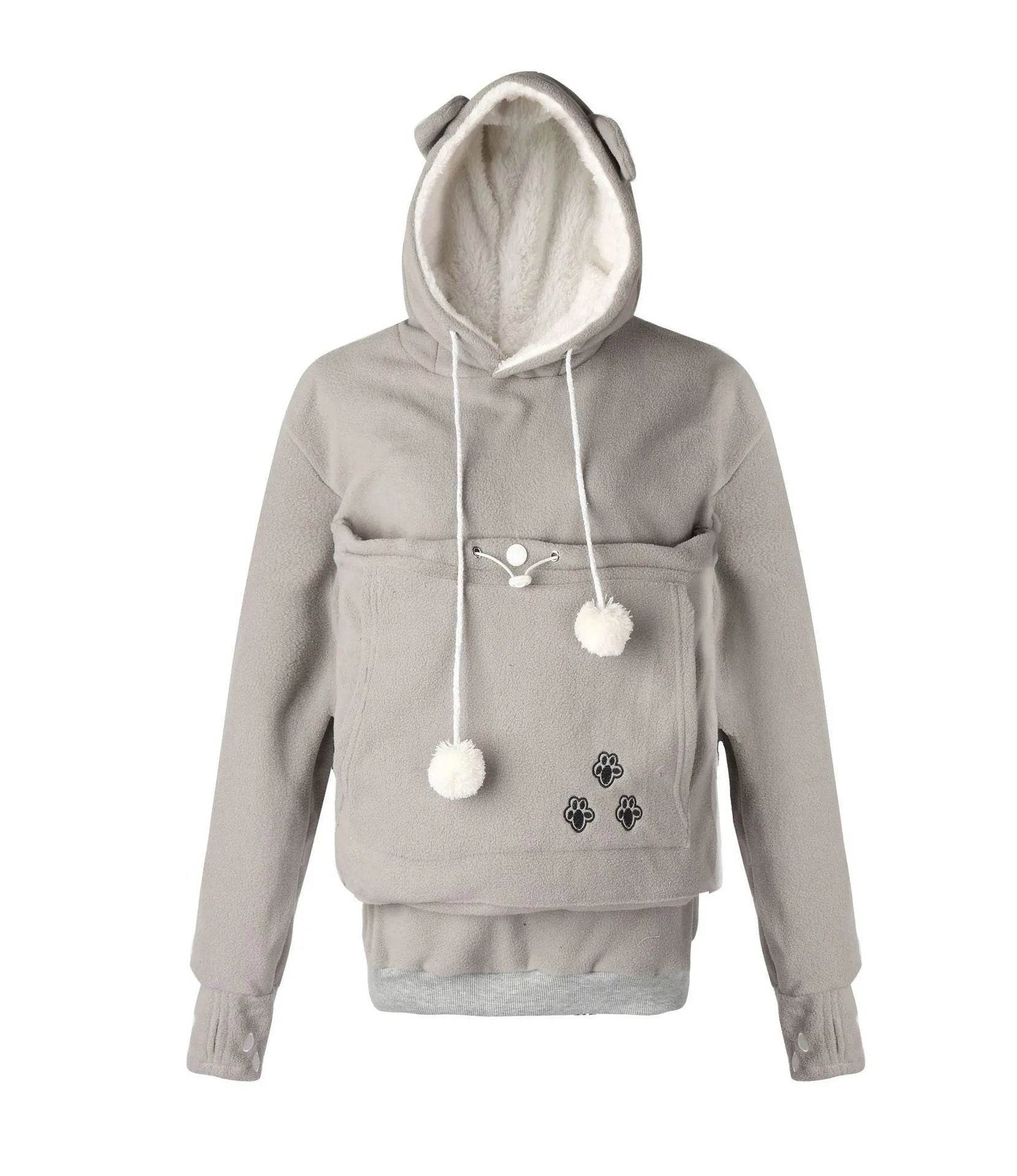 Sweatshirt With Pockets – Women’s Casual Solid Cat Lover Hoodie - www.Shopthatapp.com