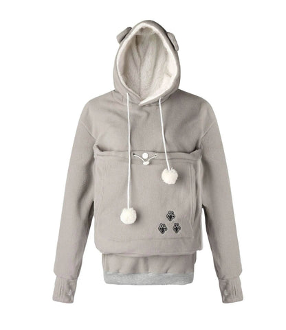 Sweatshirt With Pockets – Women’s Casual Solid Cat Lover Hoodie - www.Shopthatapp.com