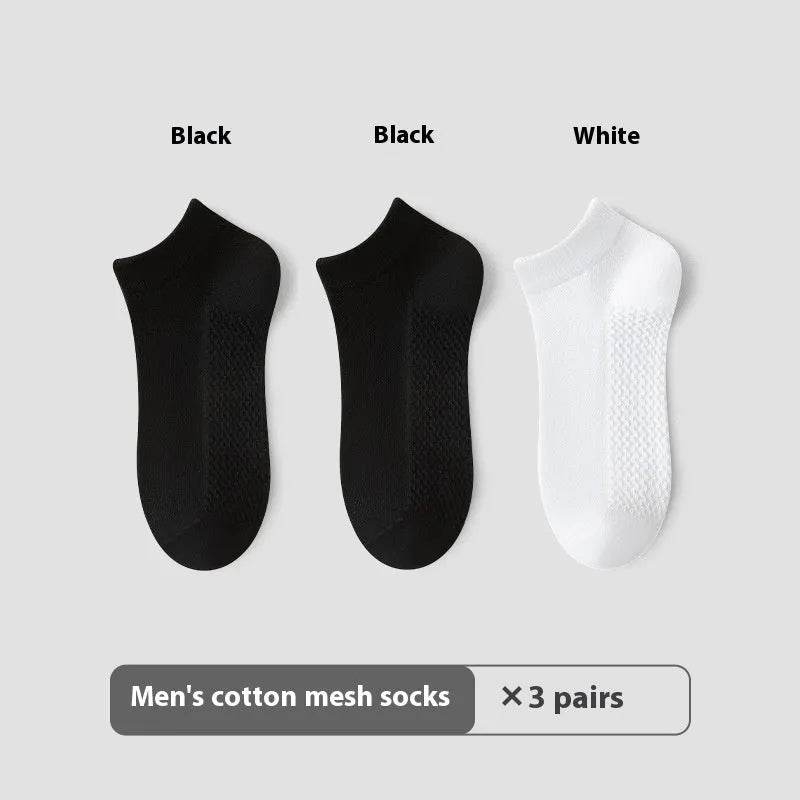 Cotton Anti-Pilling Ankle socks absorbing Invisible Tight Mesh Boat Socks - www.Shopthatapp.com