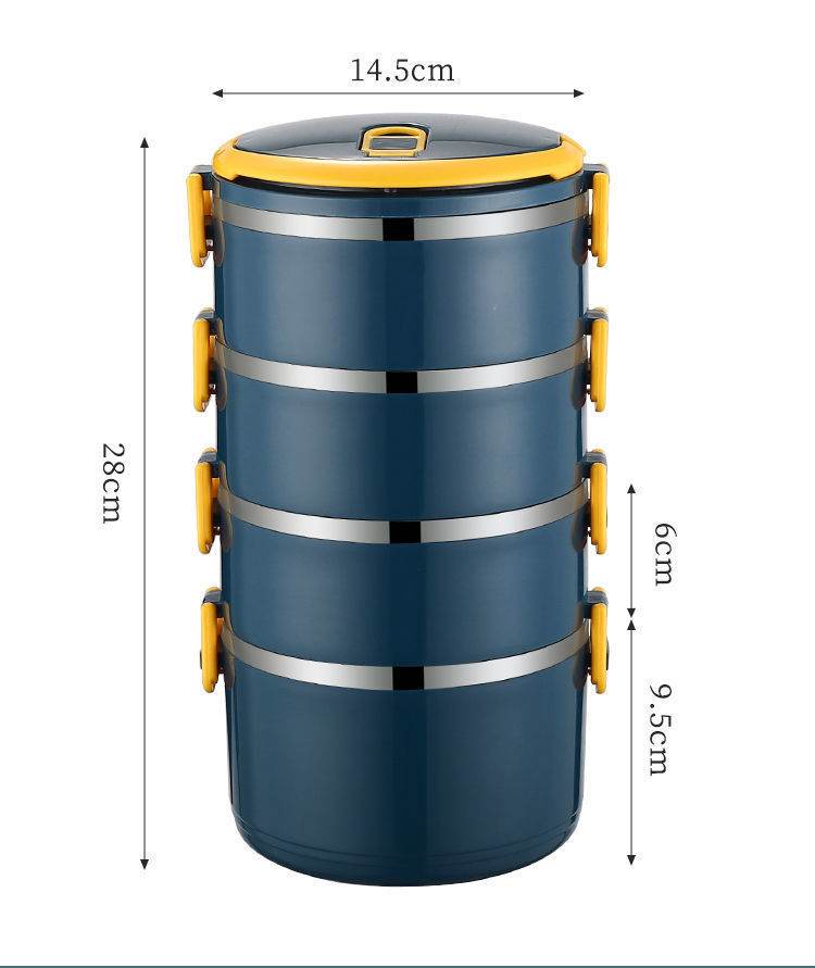 Multilayer Thermal Stainless Steel Insulated Lunch Box for Adults - www.Shopthatapp.com