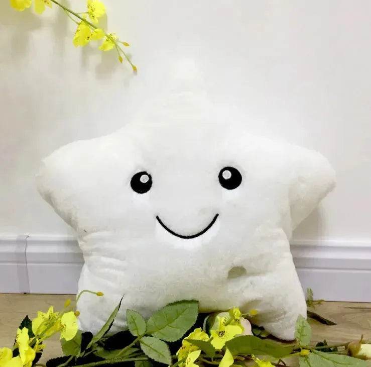 Unique Luminous Pillow Vivid Star Design LED Light Colorful Cushion Stars Plush Pillow Toys Gift For Kids Children Girl - www.Shopthatapp.com