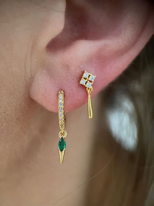 925 Fine Zircon Droplet Single Stud