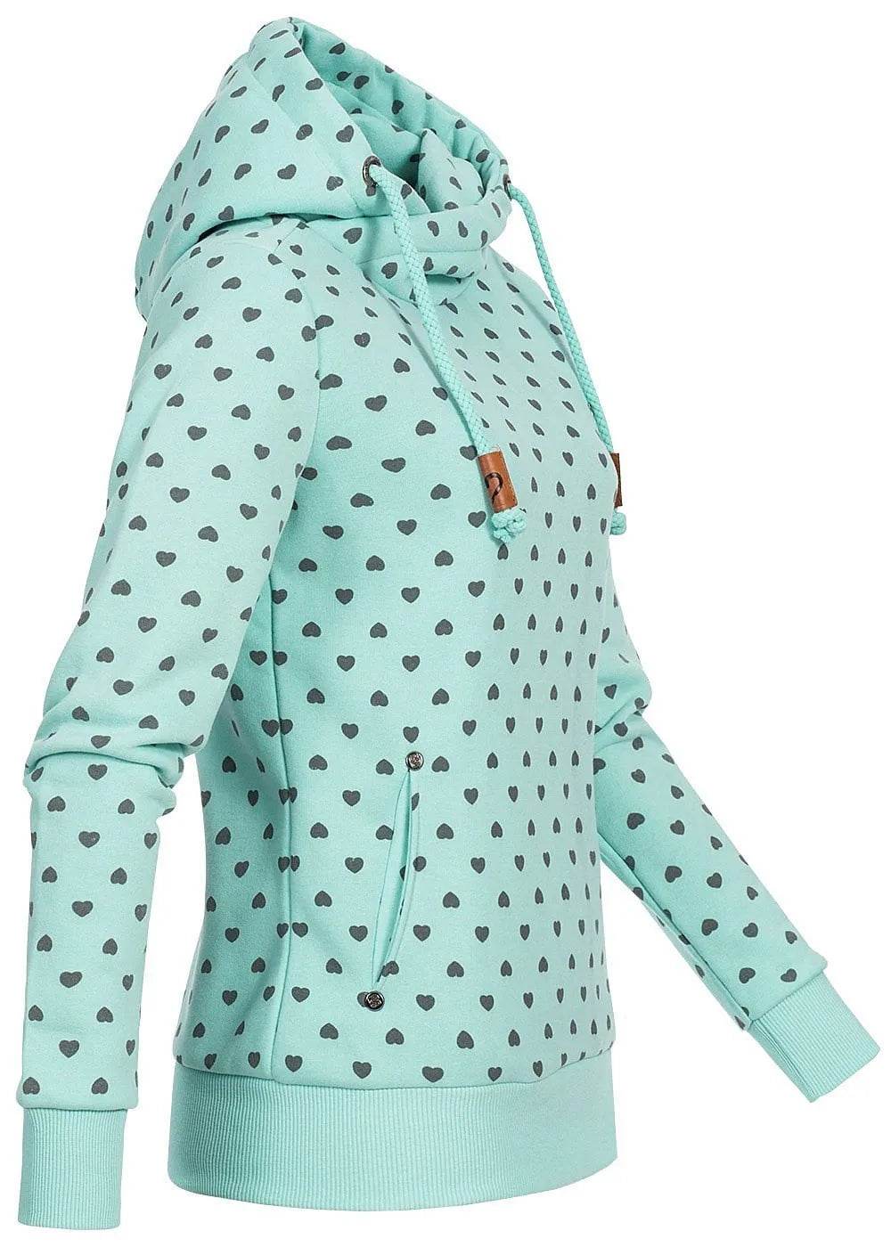 Women Printed loose hooded sweatshirt - www.Shopthatapp.com