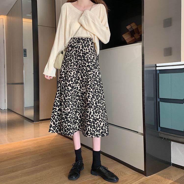 Women High waist Leopard color Midi Skirt - www.Shopthatapp.com