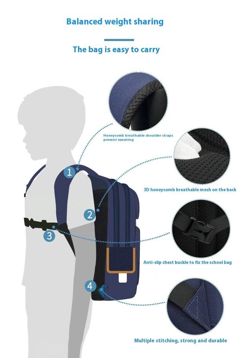 Primary School Large Capacity Backpack for School - www.Shopthatapp.com