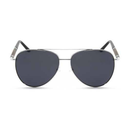 Stig - Titanium & Wood Aviator Sunglasses - www.Shopthatapp.com