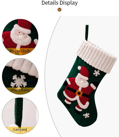 Christmas Decorations Gold Velvet Patch Christmas Stockings - www.Shopthatapp.com