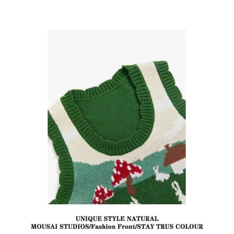 Women Christmas  Sleeveless Knitted Sweater Vest - www.Shopthatapp.com
