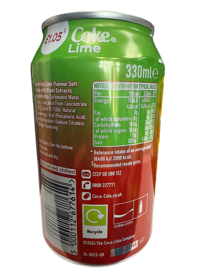 Coca Cola Lime Flavour Can 355ML - U.K Edition - www.Shopthatapp.com