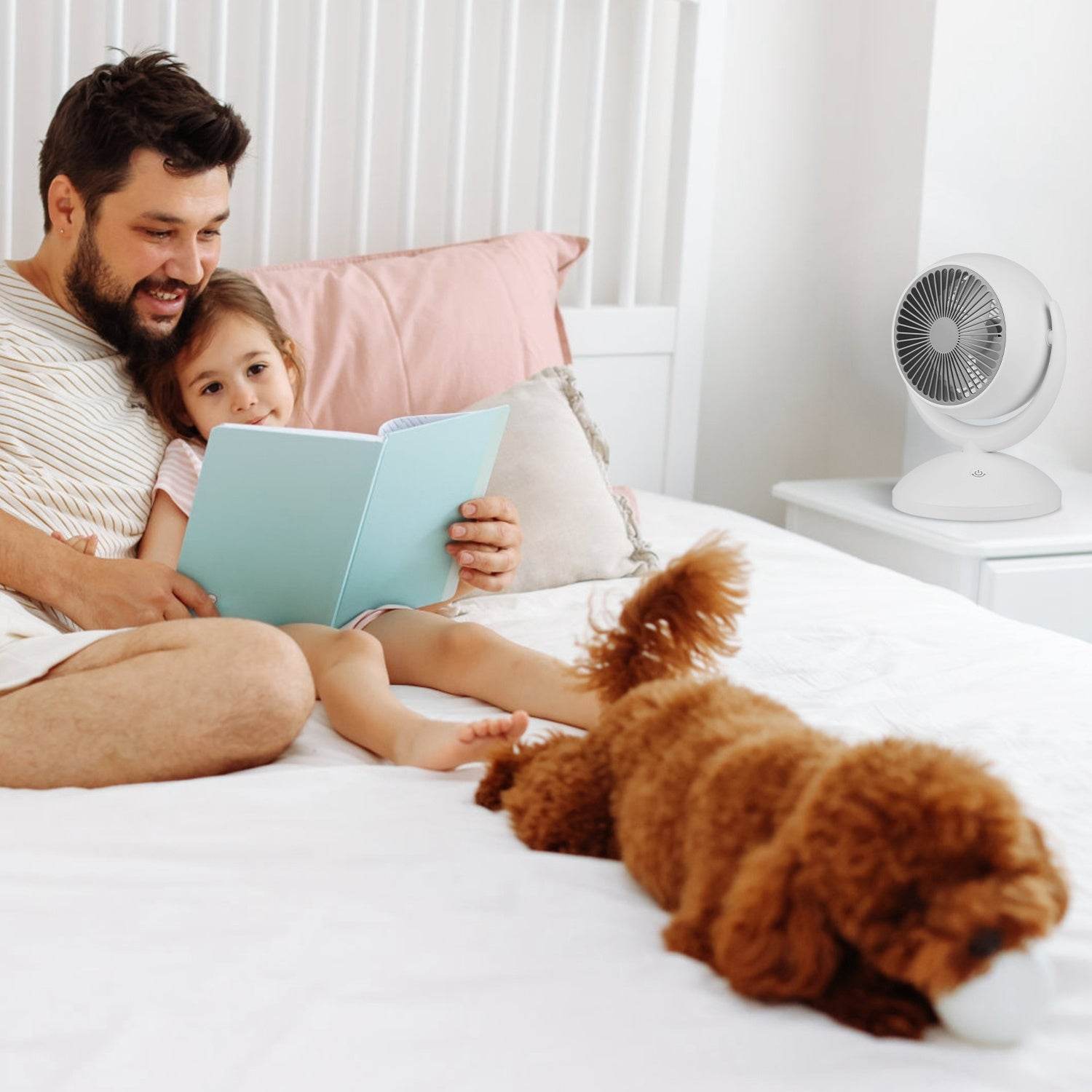 Portable Desk Fan Rechargeable Oscillating Tilting Fan With 4 Speeds 360 Degree - www.Shopthatapp.com