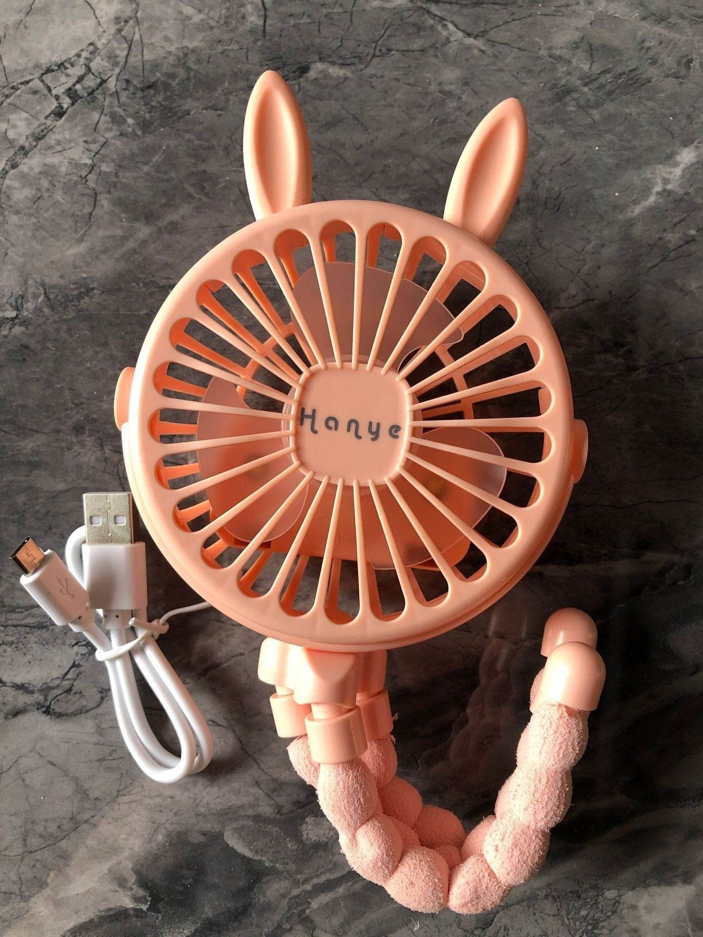 USB Powered summer heat Handheld fan with stand and Night light - www.Shopthatapp.com