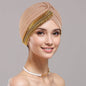New Rhinestone Turban Cap For Women Pleated Elastic Head Wrap Stylish Ramadan Head Scarf Bonnet Chemo Cap Wedding African Hat - www.Shopthatapp.com