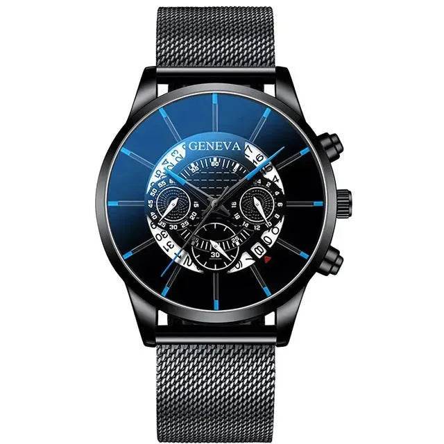 Alloy mesh calendar watch - www.Shopthatapp.com