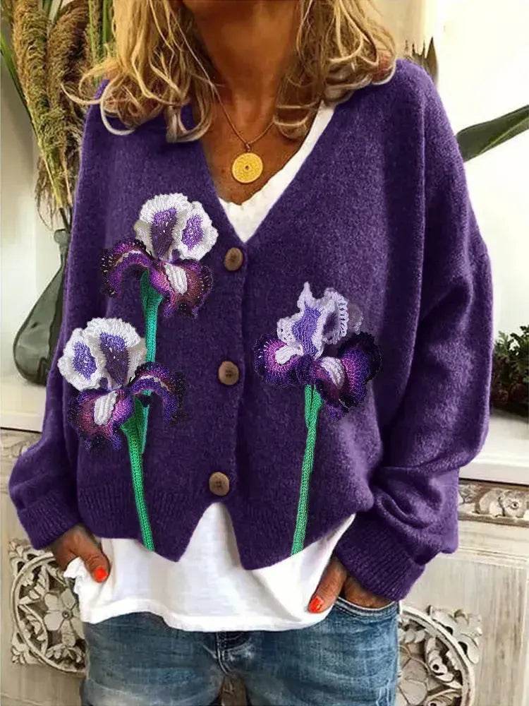 Christmas Abstract Printing Casual Cloak Coat Cardigan Sweater - www.Shopthatapp.com