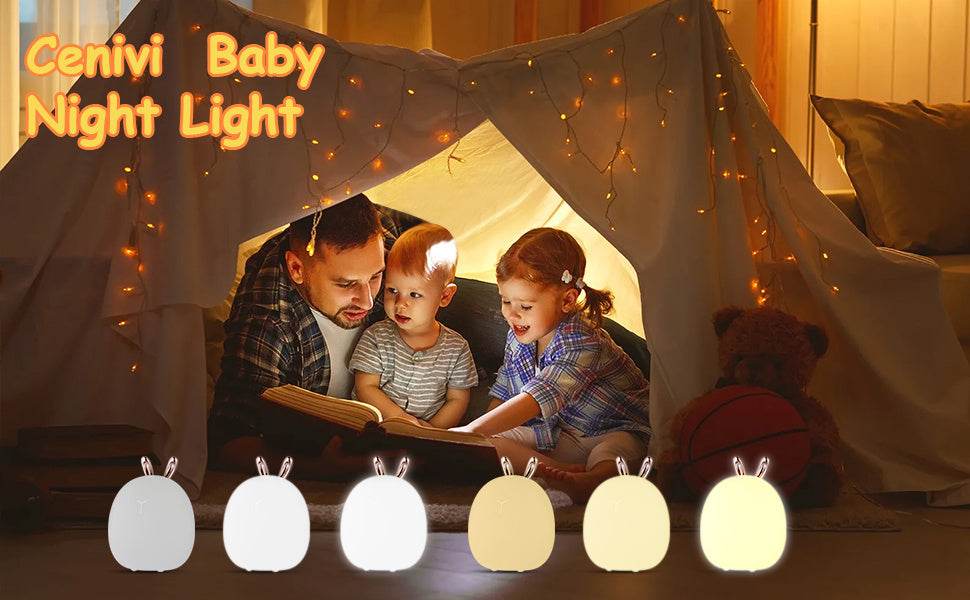 Baby Feeding, Adjustable, Creative, Rabbit, Elk Touch Light, Clap Light, Small Electric Light, Soft Baby Lamp toy - www.Shopthatapp.com