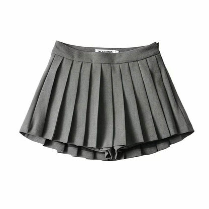 Women's High Waist A-line Mini Pleated Skirt - www.Shopthatapp.com