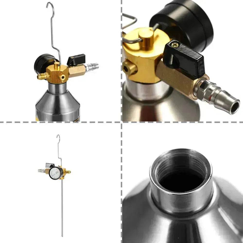 Automotive Air Conditioner System Flush Canister Gun Kit Pipe Maintenance Bottle - www.Shopthatapp.com