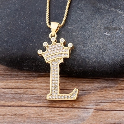 Letter Pendant with Chain - Gold - www.Shopthatapp.com